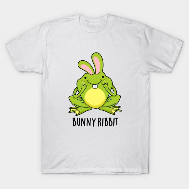 Bunny Ribbit Cute Rabbit Frog Pun T-Shirt by punnybone